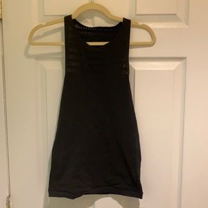 Lululemon Black Racer Back High Neck Tank - Size 6